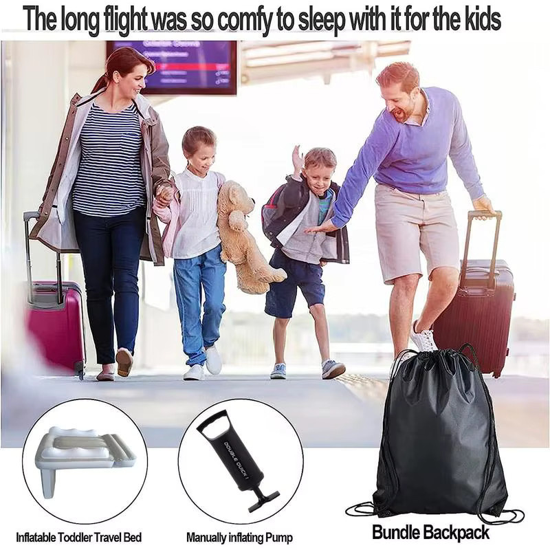 Aufblasbare Baby-Reisematte mit hohen Seiten als Flugzeug-Bett-Erweiterung für Kleinkinder - Bild 3
