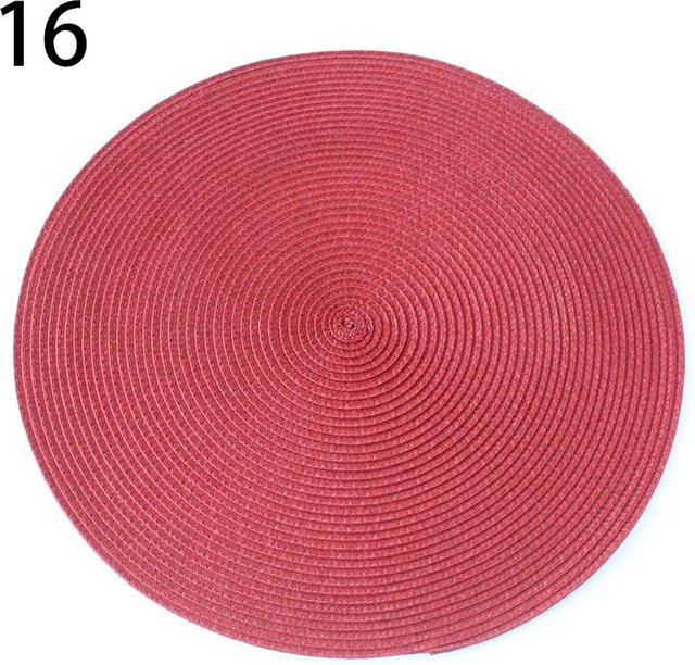 Runde Tischsets von 1OutJoy aus Baumwolle, hitzebeständig, schmutzabweisend und rutschfest, Durchmesser: 38 cm - Bild 1