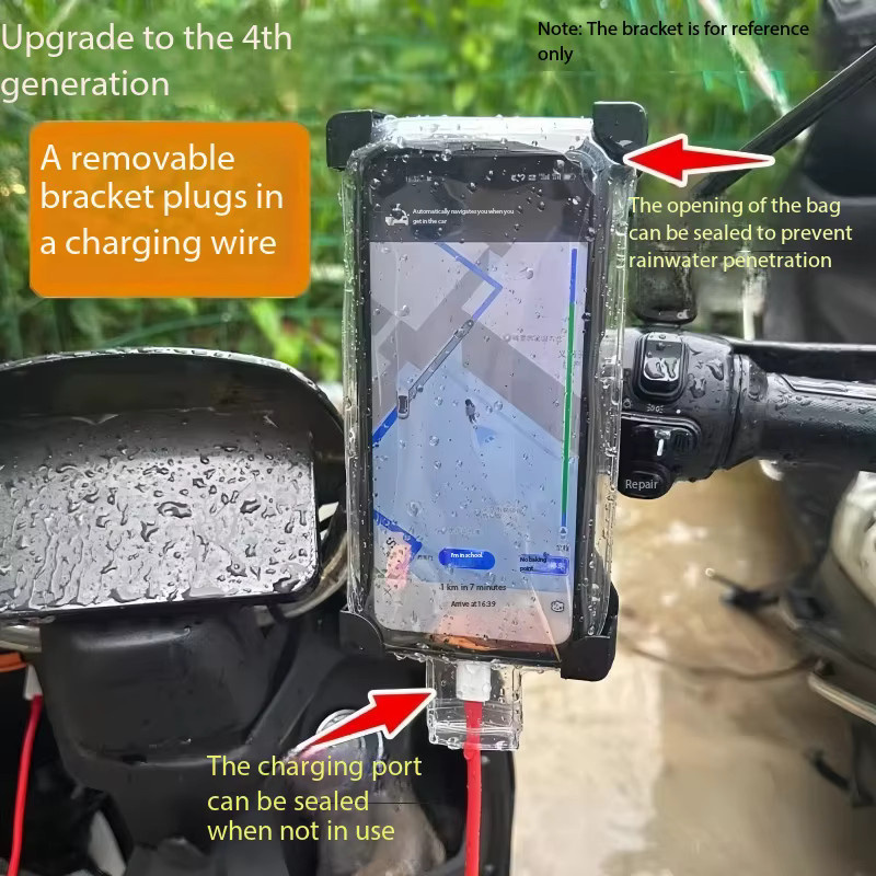 5er Set BEIQIU Wasserdichte Handyhüllen Transparent mit Touchscreen-Funktion für Radfahren und Regen - Bild 2