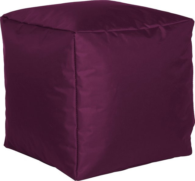 Linker Sitzwürfel Licardo in Aubergine mit Nylon-Bezug, B/T/H: 40 x 40 x 40 cm - Bild 1