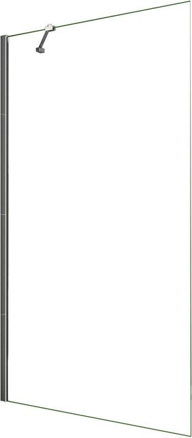 AICA Walk-in Duschkabine Duschwand mit Diagonal-Stabilisator aus 8mm ESG-Glas in Transparent, B: 40 cm, H: 200 cm - Bild 1