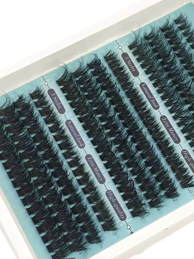 AMSDCN Wimpernspikes Einzelwimpern-Cluster, Black, Unisex - Bild 7