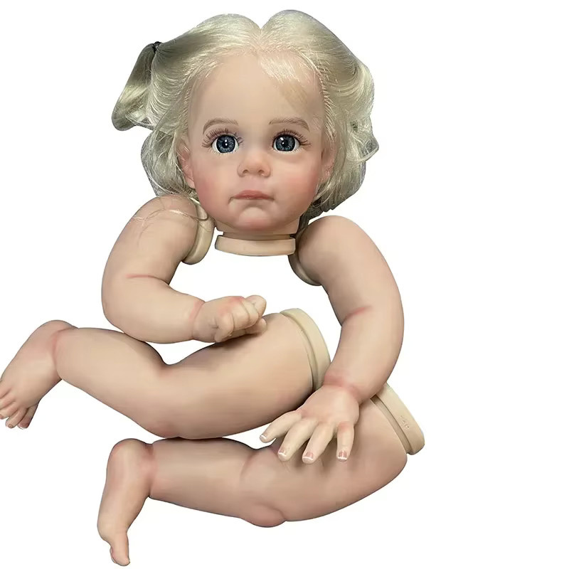 Maggi Reborn-Puppen-Set, 21-Zoll, unmontiert, mit bemalten Puppenteilen, eingewurzeltem Haar, sichtbaren Venen, Körper und Augen - Bild 3