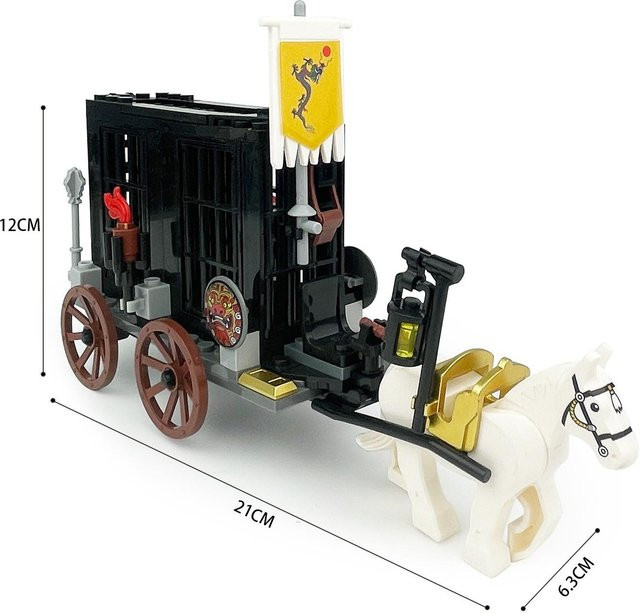 Baustein MOC Kutsche mittelalterlicher Streitwagen, Zubehör, ab 6 Jahren - Bild 1