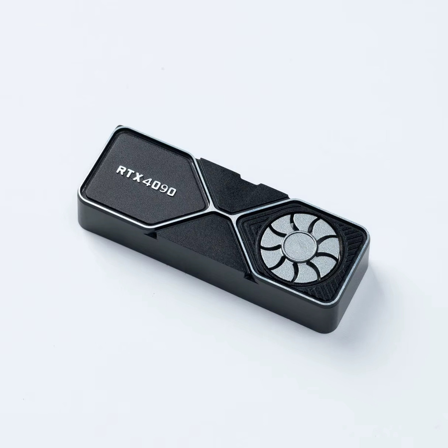 Holyoops RTX4090 Grafikkarte Keycap aus eloxiertem Aluminium in Schwarz, kompatibel mit Cherry MX Schaltern - Bild 2