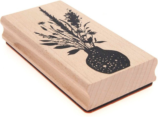 Rico Design Paper Poetry Holzstempel Blumenstrauß B: 6 cm, H: 12 cm - Bild 1