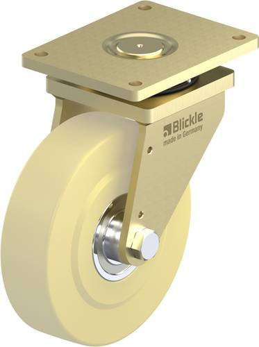 Blickle Lenkrolle LS-GSPO 300K in Beige und Gelb mit 300 mm Rad-Durchmesser und einer Tragfähigkeit von 6000 kg - Bild 1