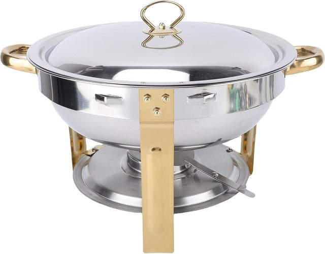 Aimo Buffet-Warmhaltebehälter aus Edelstahl in Gold, rund, 4,5 l - Bild 1