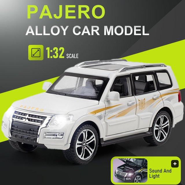 RMZ city Pajero EVO Automodell, 1:32, mit Licht und Sound, Druckguss-Fahrzeug - Bild 1