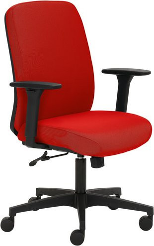 Mayer Sitzmöbel Drehstuhl 2219 in Rot mit Armlehnen und Rollen, Breite: 70 cm, Höhe: 62 cm - Bild 1