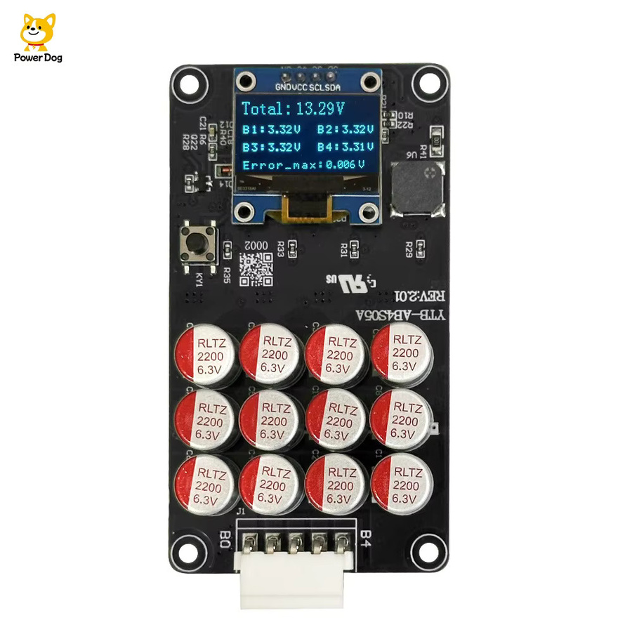 Powerdog Active Balancer 5A mit OLED-Bildschirm für Li-Ion, LiFePO4 und NCA Akkus, Schwarz - Bild 2