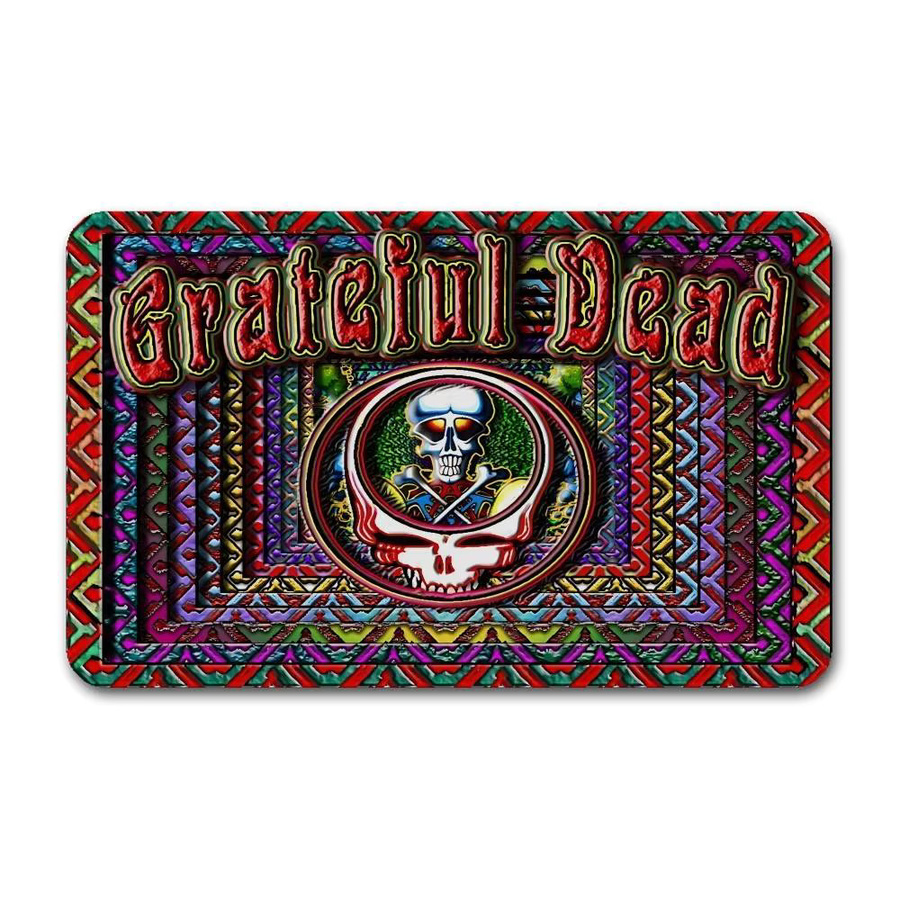 G-Grateful D-Dead Band Fußmatte im nordischen Stil für Wohnzimmer und Schlafzimmer, Anti-Rutsch, Multicolor - Bild 6