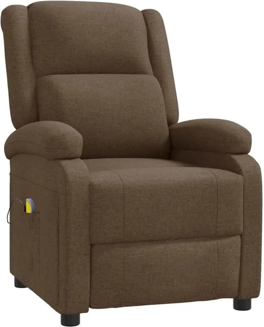 vidaXL Massagesessel Modell 35 in Braun aus Stoff mit Armlehnen - Bild 1