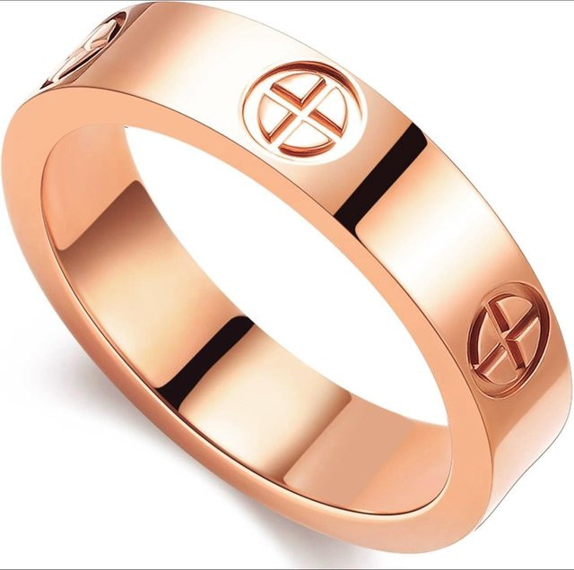 Ring vergoldeter Edelstahl, Gold, Damen - Bild 1