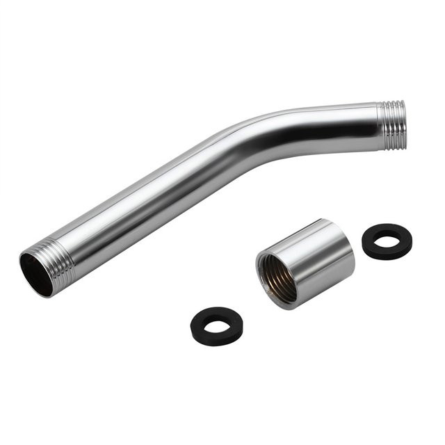 Aramox Handbrausearm-Verlängerungsrohr aus Edelstahl in Silber, verchromt, G 1/2", Wandmontage - Bild 1