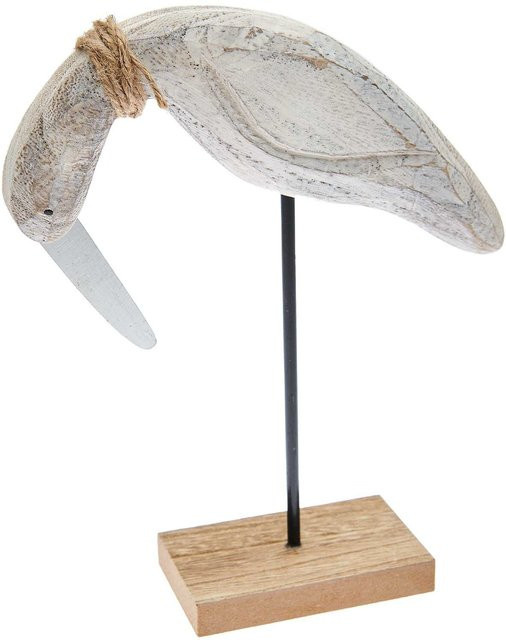 Rico Design Aufsteller Möwe aus Holz in Hellgrau, B: 16 cm, H: 21,5 cm - Bild 1