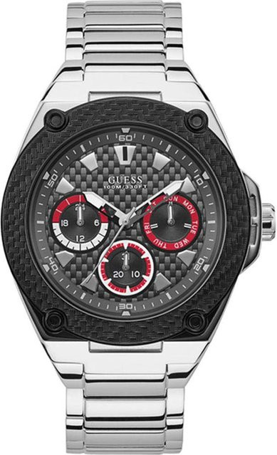 Guess Legacy Armbanduhr, Quarz, Edelstahl, Schwarz, 47 mm, Herren - Bild 1