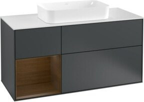 V&B Waschtischunterschrank Finion mit Wandbeleuchtung, lackiert, Breite: 120 cm, Tiefe: 50,1 cm, Höhe: 50,1 cm - Bild 1