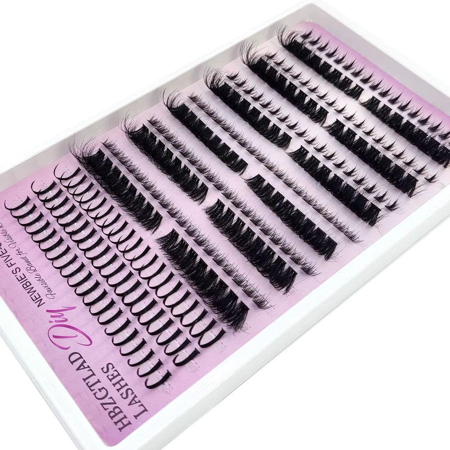 AMSDCN Cluster-Wimpern links & rechts, 60D-200D, Volumen-Wimpern-Cluster mit Spikes - Bild 4