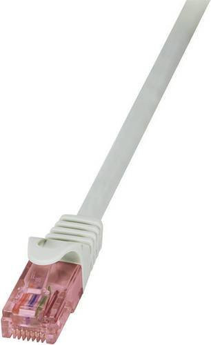 LogiLink CQ2012U RJ45 Patchkabel CAT 6 U/UTP Ethernet/LAN Grau, Länge: 0,25 m - Bild 1