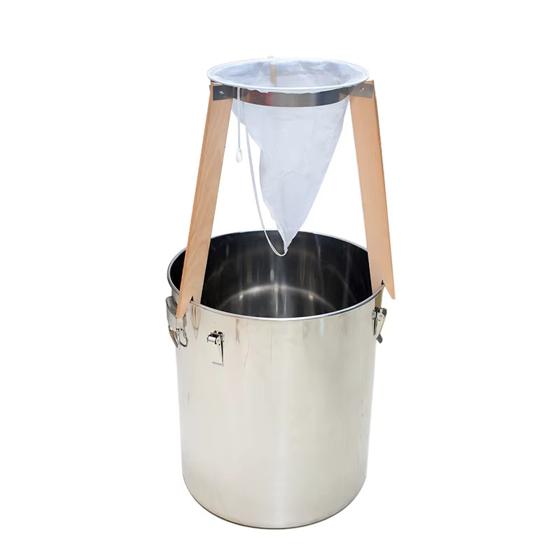 GREENVIVE Honigfilterständer aus Holz mit konischem Filter und Honigsieb für die Bienenzucht - Bild 3