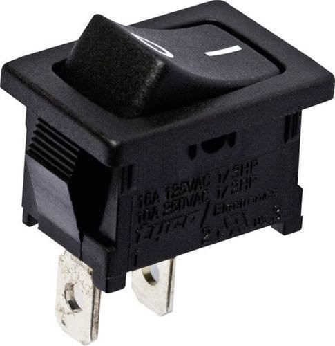 TE Connectivity Wippschalter 1-1571076-0 Schwarz 250 V/AC 10A 1 x Aus/Ein rastend - Bild 1