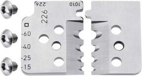 Knipex 12 19 11 1 Satz Ersatzmesser für 12 12 11 in Silber - Bild 1