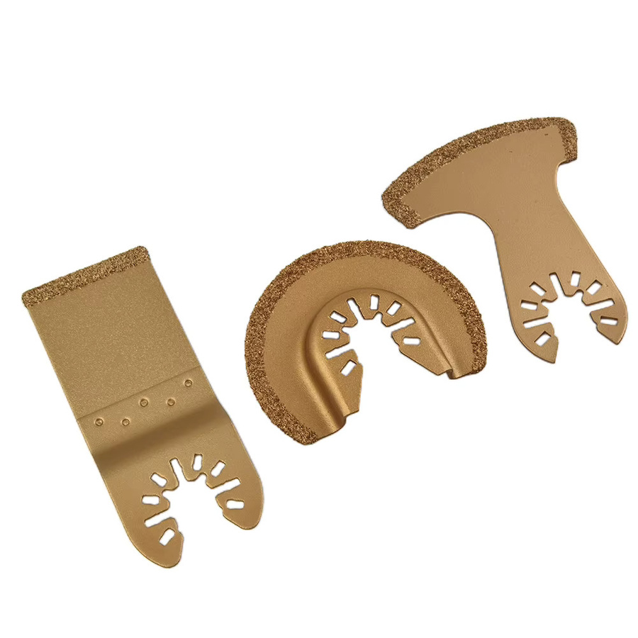 Vibratite 3er-Set Diamant-Sägeblätter für Multitools zum Schleifen von Stein, Fliesen und Keramik in Gold - Bild 2