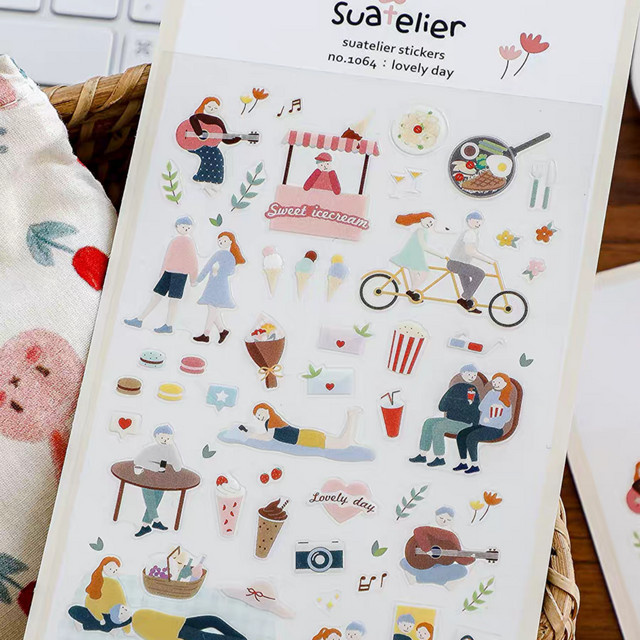 Suatelier Scrapbooking Aufkleber für DIY Journal und Schule, Multicolour - Bild 1