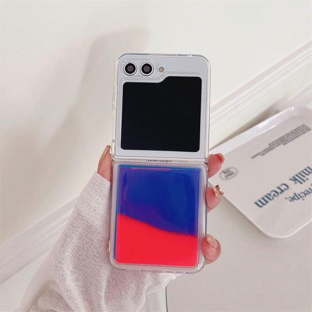 Samsung Galaxy Z Flip 6 Z Flip 5 Schutzhülle mit beweglicher Treibsand-Optik in Multicolour - Bild 1