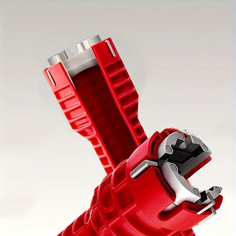 Multifunktionales Installationswerkzeug für Waschbecken und Wasserhähne in Rot - Bild 2
