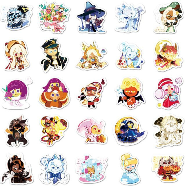1050 Stück Cookie Run Kingdom Graffiti Aufkleber Set, bunte Cartoon Sticker für Handyhüllen, Notizbücher und kreative Dekoration von Binchi Outdoor Product - Bild 1