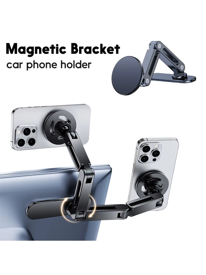 VIKEFON Magnetische Desktop Laptop Handyhalterung mit langem verstellbarem Arm und selbstklebender Basis für MagSafe iPhone und Samsung, Schwarz - Bild 7