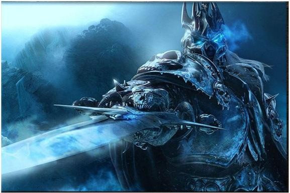 World of Warcraft Kunstwerk Leinwand Poster, Blau, B/H: 60 x 90 cm - Bild 1