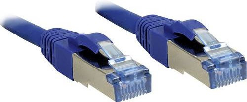 LINDY RJ45 Patchkabel CAT 6a S/FTP Ethernet LAN Kabel Blau 7,50 m mit Rastnasenschutz - Bild 1