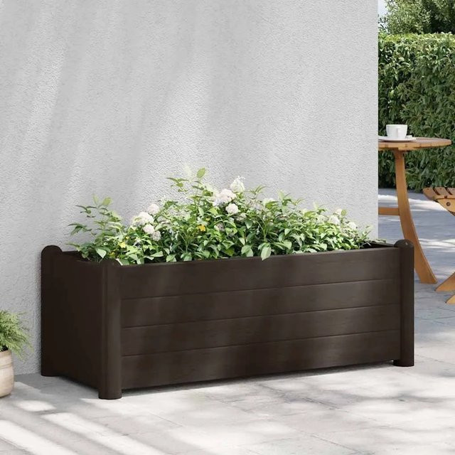 Furnicato Garten-Hochbeet aus PP in Mokka, B/T/H: 100 x 43 x 35 cm - Bild 1