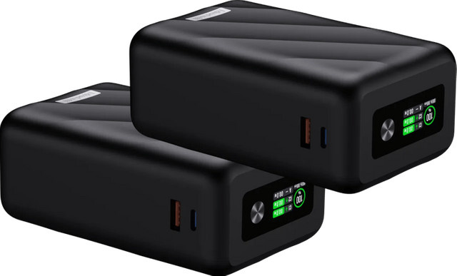 BlueBuilt Power Bank Doppelpack in Schwarz mit 27.000 mAh und 140 Watt Schnellladen über USB-C und USB-A - Bild 1