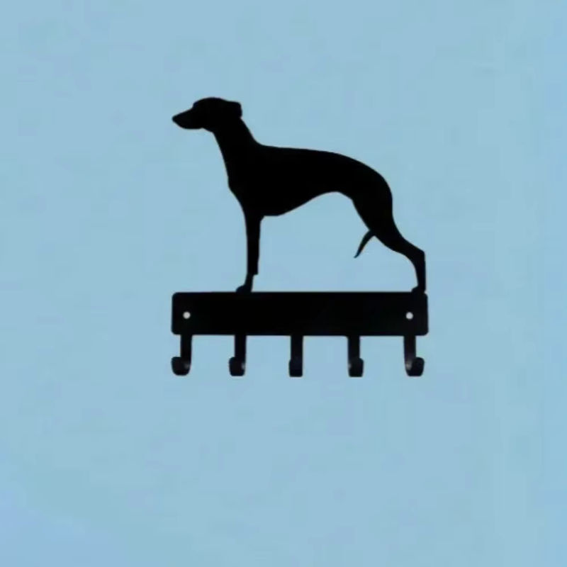 Schlüsselhakenhalter für Whippet-Hunde von CIFBUY aus Metall als Wandkunst, Wandbehang mit Haken, Breite: 15,24 cm, Höhe: 15,24 cm, Tiefe: 8,0 cm - Bild 4