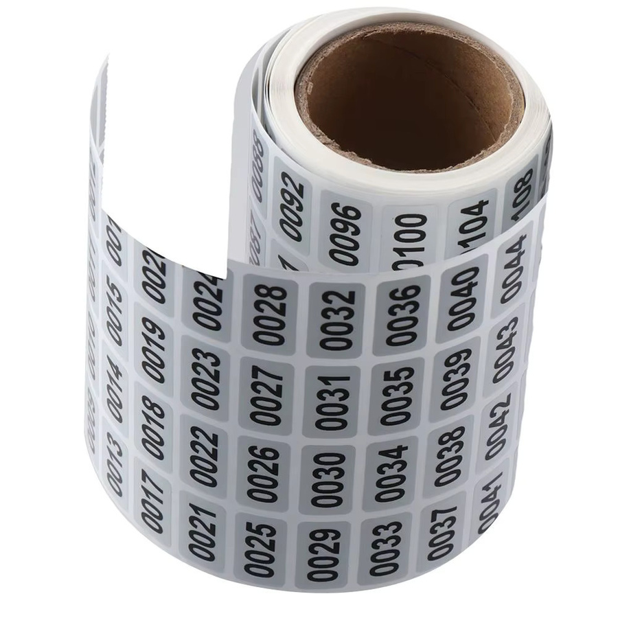 Selbstklebende Zahlenaufkleber 1-2000 für Bestandsaufnahme und Büro, Schwarz und Weiß, Papier - Bild 2