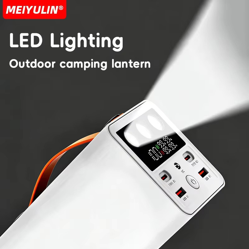 MEIYULIN Powerbank mit 60000mAh und 100W Schnellladung, tragbares USB-C-DC-Ladegerät für Laptop und Smartphone, Schwarz - Bild 5