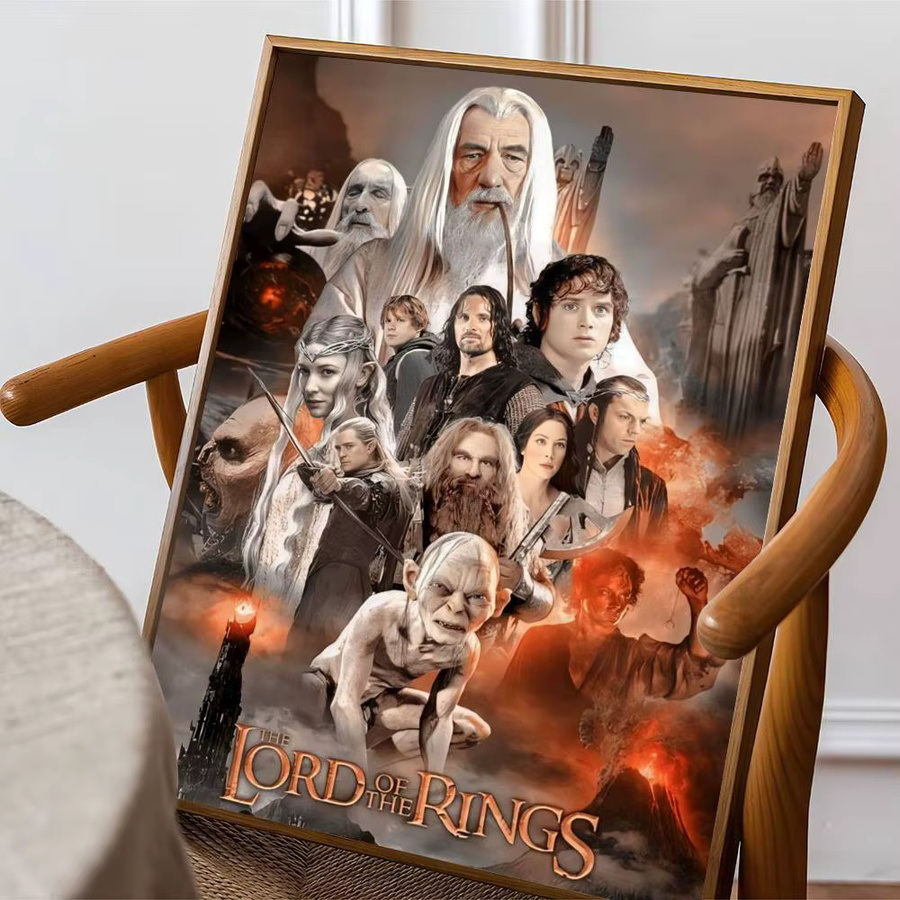 Wasserfestes Film-Poster Der Herr der Ringe als ästhetische Wandkunst in Mehrfarbig, B/H: 15 x 15 cm - Bild 4