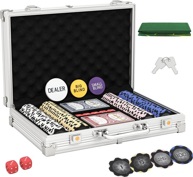 SPORTNOW Pokerset mit Pokerkoffer, Komplett Set - Bild 1