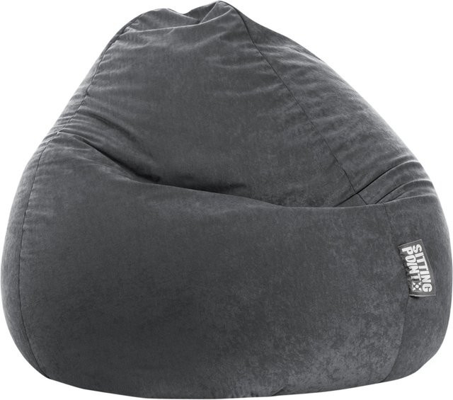 Sitting Point Sitzsack Easy XXL Anthrazit mit abnehmbarem Bezug und Füllöffnung - Bild 1