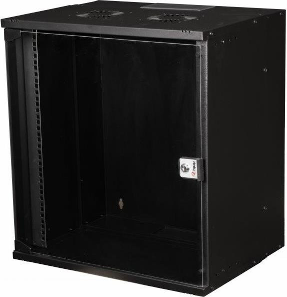 Equip Eco Mount 19 Zoll Serverschrank 12HE in Schwarz RAL9005, B/T: 540 x 400 mm - Bild 1