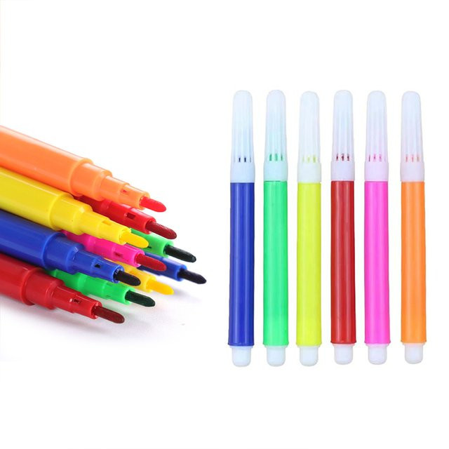 TMZ Mini-Aquarellmarker Set mit 6 Farben in Mehrfarbig für DIY-Zeichnungen und Graffiti auf Vlies-Leinwand oder Malpapier - Bild 1