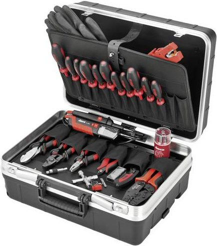 Cimco Werkzeugkoffer bestückt 24teilig Schwarz B/T/H: 45,5 x 39,5 x 20,5 cm - Bild 1