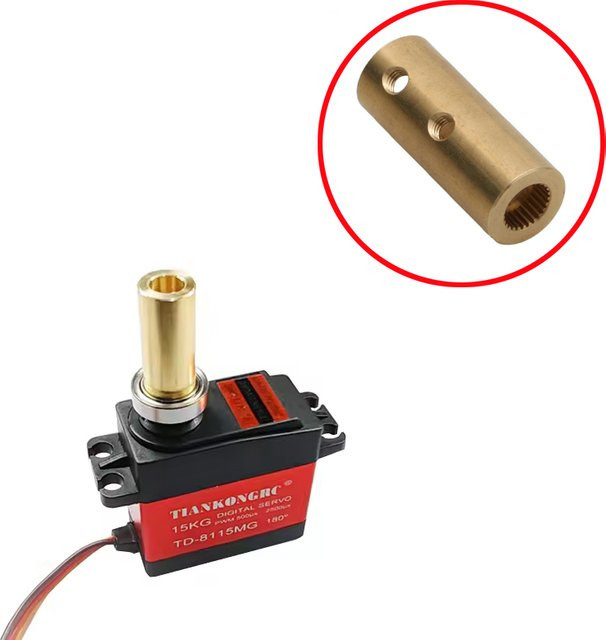 YUENHOANG 2er-Set Servo Welle Koppler Adapter mit 6mm Top Loch und 10mm Außendurchmesser in Gold für RC Flugzeuge - Bild 1
