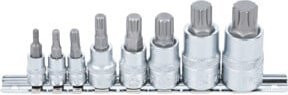 BGS Bit-Einsatz-Satz Innenvielzahn XZN M4 - M16, 8-teilig, Silber - Bild 1