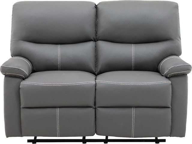Vente-unique Relaxsofa Canby in Grau mit Kunstlederbezug, Breite: 133 cm - Bild 1