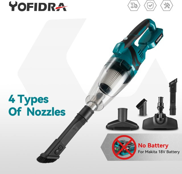 Yofidra Akku Handstaubsauger kabellos für Haus und Auto mit hoher Saugkraft, kompatibel mit Makita Akkus - Bild 1